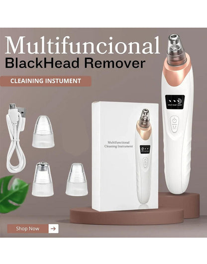 Premium Electric Blackhead Remover | Pore Cleaner | 5 Suction Heads