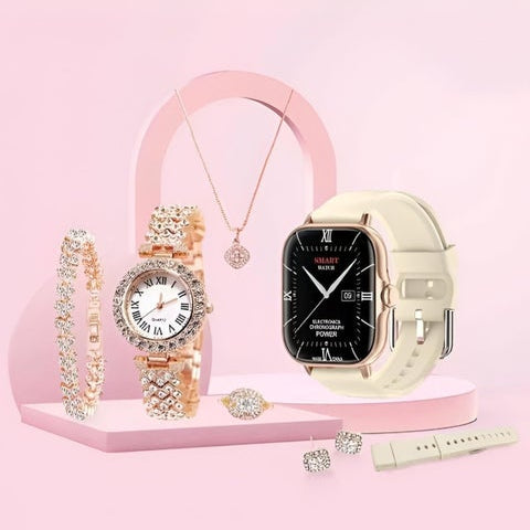 A58 Plus Premium Smart Watch Gift Set – Luxury Watch & Jewelry Collection zaviro
