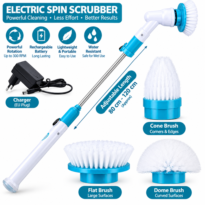 3-in-1 Cordless Electric Spin Scrubber | Deep Cleaning Power Brush zaviro