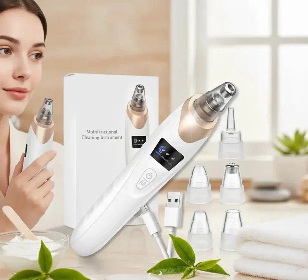 Premium Electric Blackhead Remover | Pore Cleaner | 5 Suction Heads